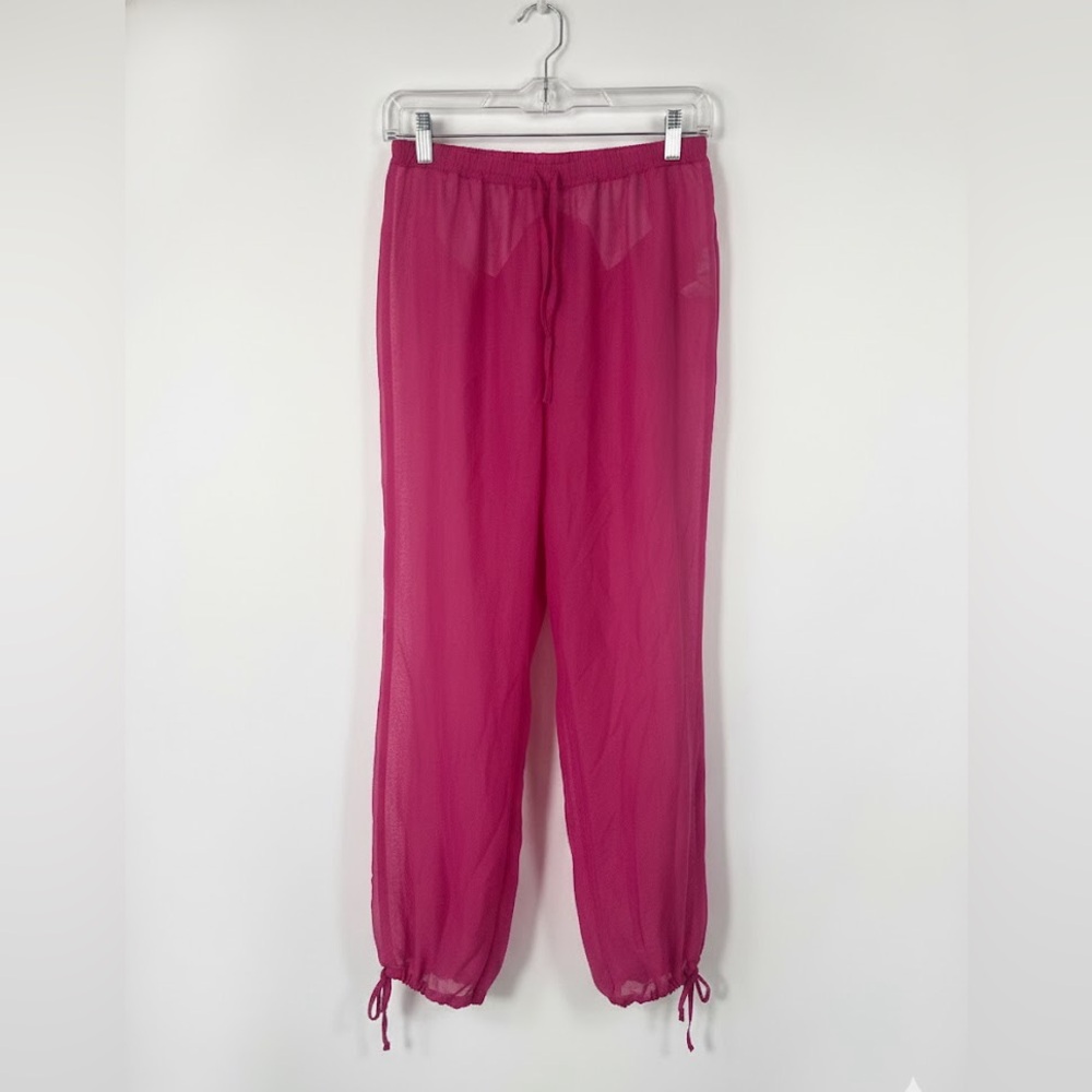 Forever 21 Magenta Sheer Joggers
